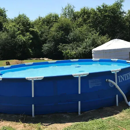 Luxe tent French Fields Luxury Glamping Original Mongolian Yurt Le-Vieux-Cerier