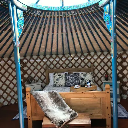 French Fields Luxury Glamping Original Mongolian Yurt Le-Vieux-Cerier