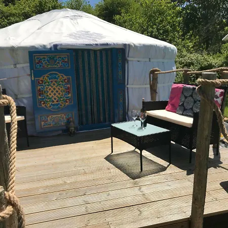 French Fields Luxury Glamping Original Mongolian Yurt * Le-Vieux-Cerier