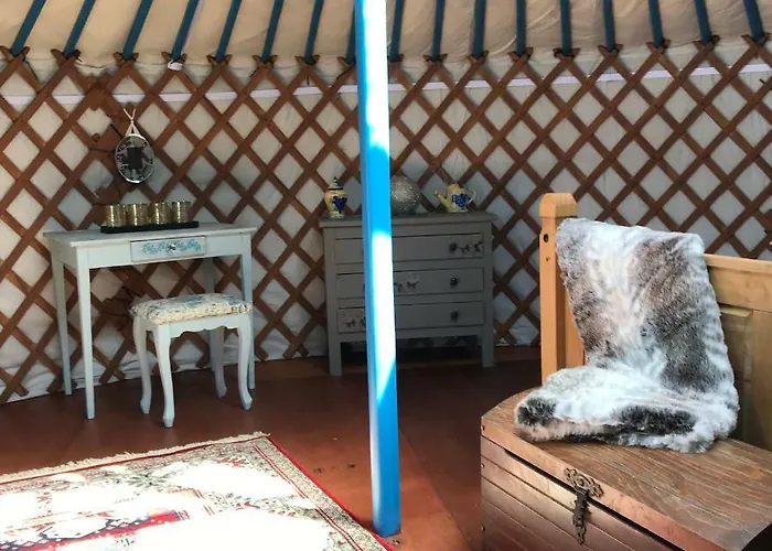 French Fields Luxury Glamping Original Mongolian Yurt * Le-Vieux-Cerier